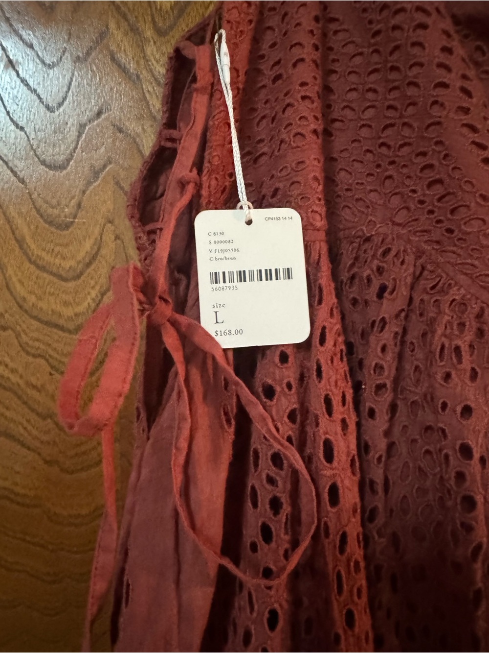 Free People Rust Eyelet Tiered Sundress - Picture 3 of 3